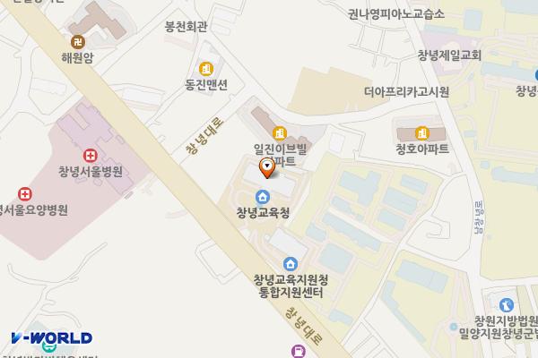 창녕 교육지원청 위치 지도 — 경상남도 창녕군 창녕읍 창녕대로 135