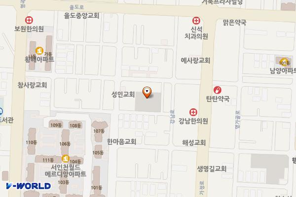 인천 강남장터주차장 급속충전소(조달청) 위치 지도 — 인천광역시 서해구 강남로19번길 8