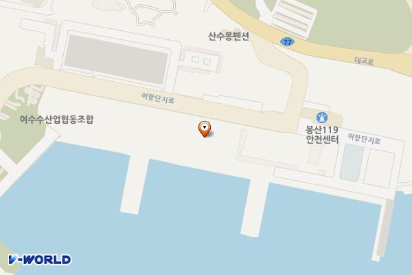 여수수산업협동조합 급속충전소 위치 지도 — 전남광주통합특별시 여수시 어항단지로 210