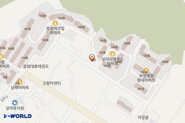 죽정동(테니스장) 마을주차장 위치 지도 — 충청남도 보령시 죽정동 645-24