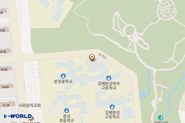 김해 분성여자고등학교 위치 지도 — 경상남도 김해시 삼계로 171