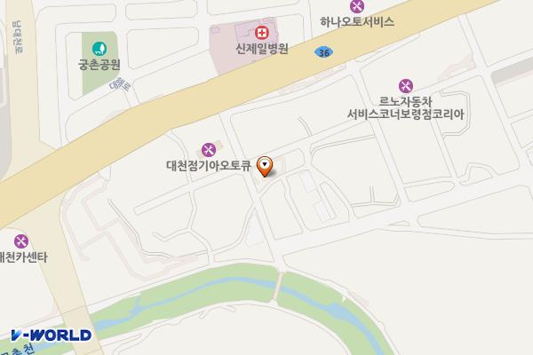 녹색스마트 주차장 위치 지도 — 충청남도 보령시 궁촌동 109-92