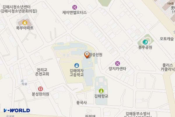 김해 여자고등학교 위치 지도 — 경상남도 김해시 향교길 9
