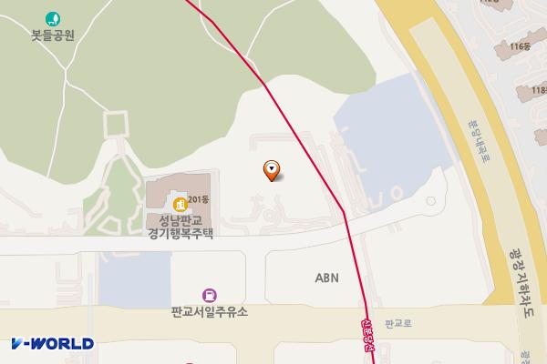 성남 판교한화에어로스페이스 위치 지도 — 경기도 성남시 분당구 판교로319번길 6