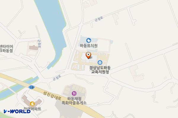 하동교육지원청 위치 지도 — 경상남도 하동군 하동읍 군청로 191