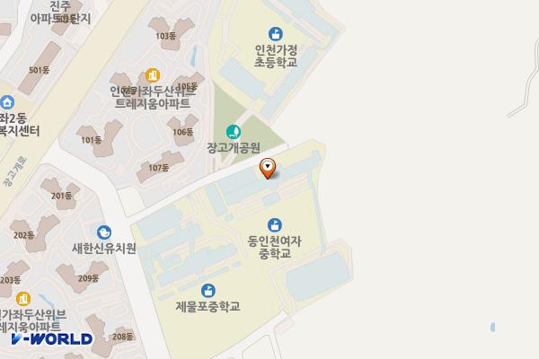 동인천여자중학교 위치 지도 — 인천광역시 서해구 여우재로112번길 13