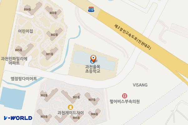 과천율목초중학교 위치 지도 — 경기도 과천시 과천대로2길 37