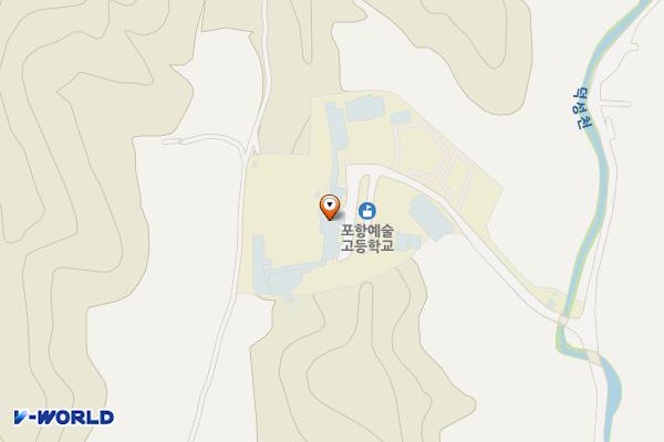포항예술고등학교 위치 지도 — 경상북도 포항시 북구 흥해읍 연화길 56