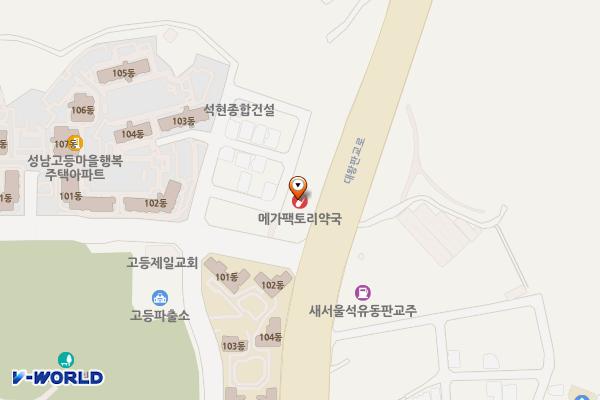 온유약품 위치 지도 — 경기도 성남시 수정구 고등동 581-2