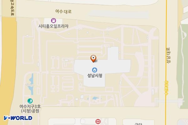 성남시청 충전소(조달청) 위치 지도 — 경기도 성남시 중원구 성남대로 997