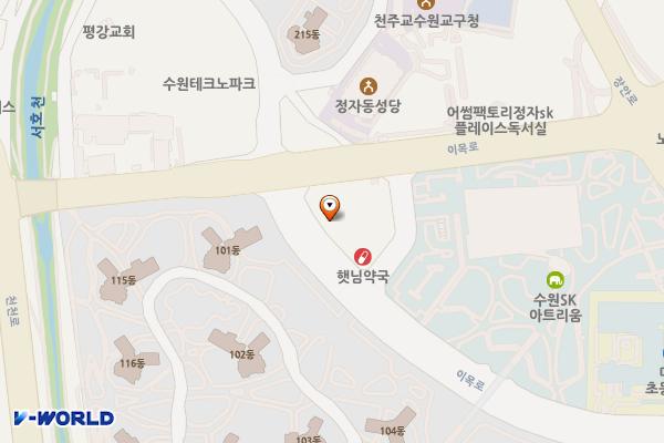 수원 스카이프라자 위치 지도 — 경기도 수원시 장안구 이목로 24-3