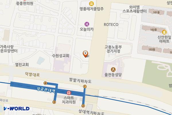 죽산박씨본산공파종친회 위치 지도 — 경기도 수원시 장안구 서부로 2161