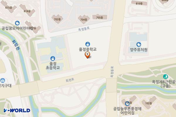 율정중학교 급속충전소 위치 지도 — 경기도 양주시 옥정동로 245-41