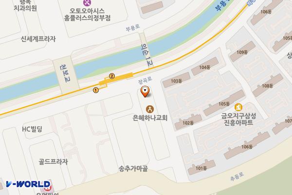 금오종합상가 위치 지도 — 경기도 의정부시 장곡로 626