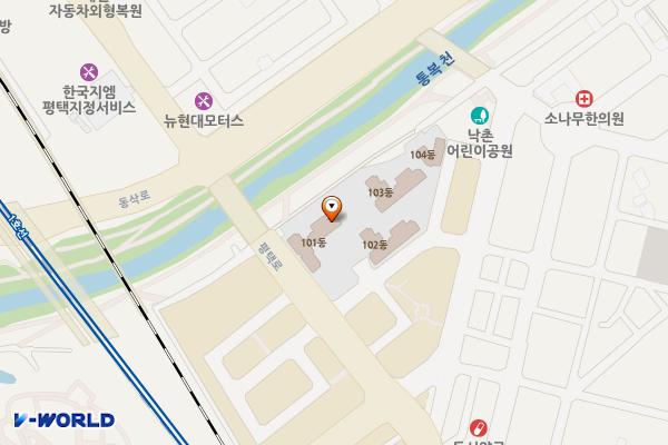 동아건설산업 평택 통복현장 위치 지도 — 경기도 평택시 통복길 10