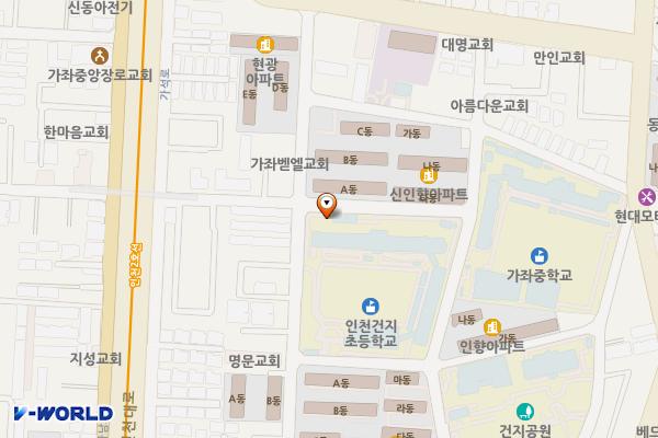 인천 건지초등학교 위치 지도 — 인천광역시 서해구 건지로318번길 39