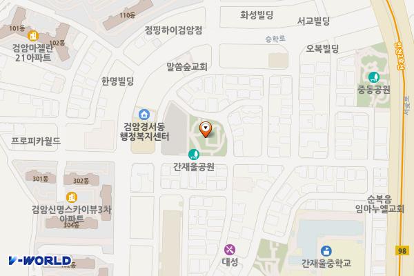 검암제1 공영주차장 급속(인천서구청) 위치 지도 — 인천광역시 서해구 승학로472번길 9