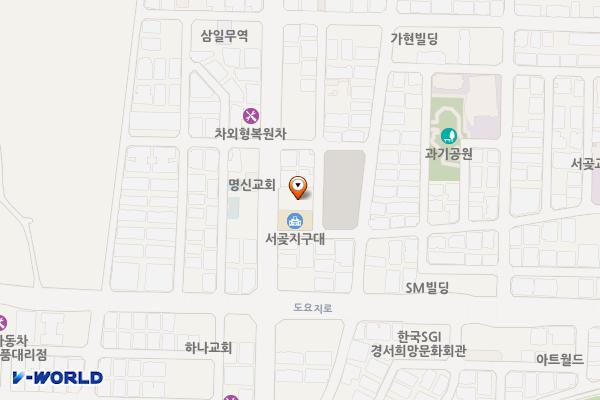 인천서구청 공영주차장 급속 위치 지도 — 인천광역시 서해구 승학로 404