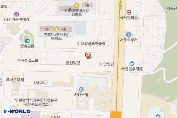 인천서구청 심곡동 공영주차장 급속 위치 지도 — 인천광역시 서해구 심곡동 239-9