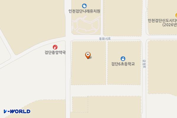 인천 신검단중학교(급속) 위치 지도 — 인천광역시 검단구 금정로 55