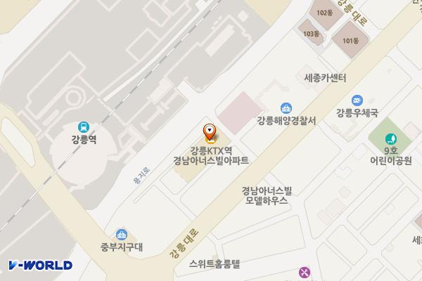 강릉 포남아너스빌 신축현장 급속 위치 지도 — 강원특별자치도 강릉시 강릉대로303번길 4-5