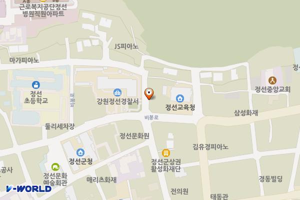 농협 정선군지부 위치 지도 — 강원특별자치도 정선군 정선읍 비봉로 35 (봉양리, 농협정선군지부)
