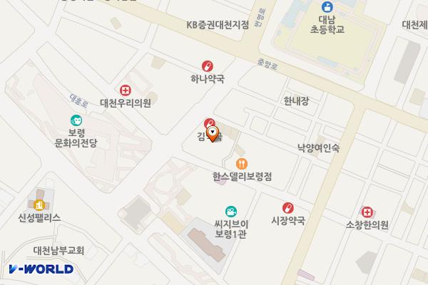 중앙시장 제3주차장 위치 지도 — 충청남도 보령시 대흥로 56-4