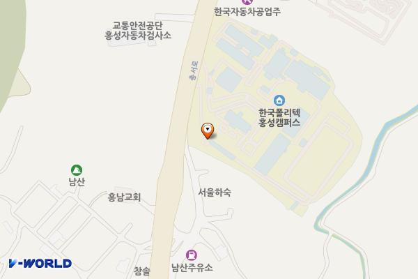 한국폴리텍대학 충남캠퍼스N 위치 지도 — 충청남도 홍성군 홍성읍 충서로 1200