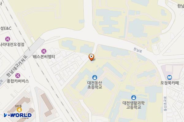 대전동산초등학교 위치 지도 — 대전광역시 대덕구 동산초교로63번길 50 (오정동, 대전동산초등학교)