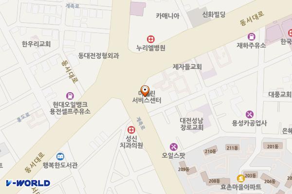미쉐린타이어대전㈜ 위치 지도 — 대전광역시 동구 계족로 394