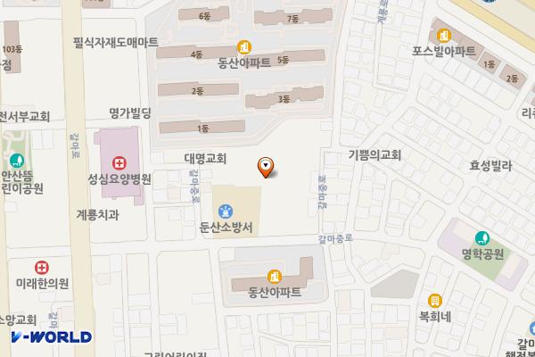 대전 갈마복합커뮤니티센터 위치 지도 — 대전광역시 서구 갈마중로 15
