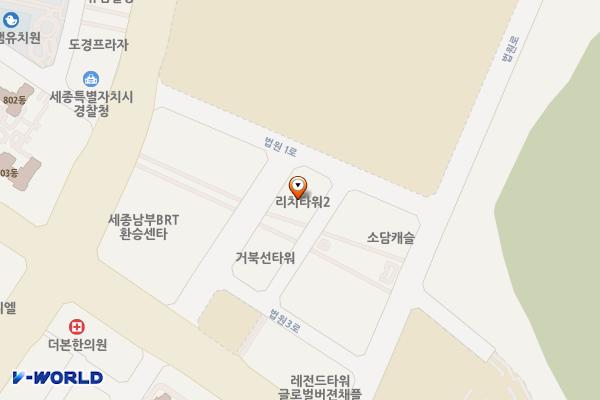 세종시 제3생활권 환승주차장 위치 지도 — 세종특별자치시 소담동 555