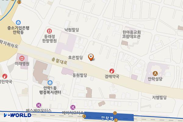 부산워크재활병원 위치 지도 — 부산광역시 동래구 충렬대로 379