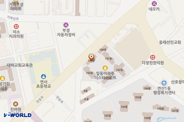 연산동일동미라주1 충전소 위치 지도 — 부산광역시 연제구 반송로 80