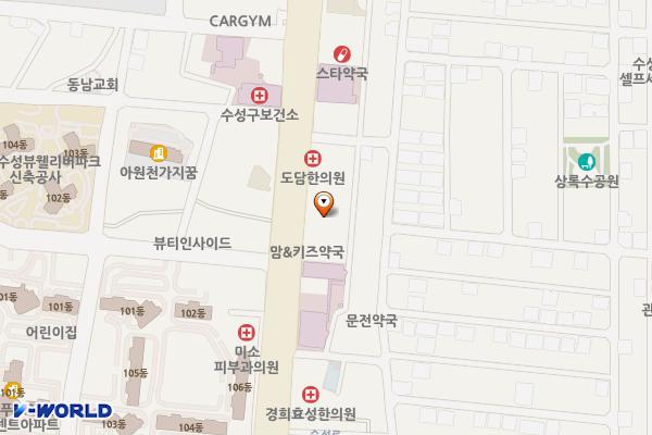 대동빌딩(엠디시스템) 위치 지도 — 대구광역시 수성구 수성로 206 (중동)