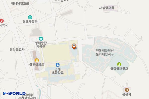 영덕 영해초등학교 위치 지도 — 경상북도 영덕군 영해면 예주5길 22