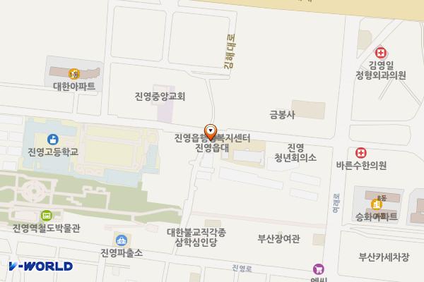 김해 진영읍 행정복지센터 위치 지도 — 경상남도 김해시 진영읍 여래로20번길 11