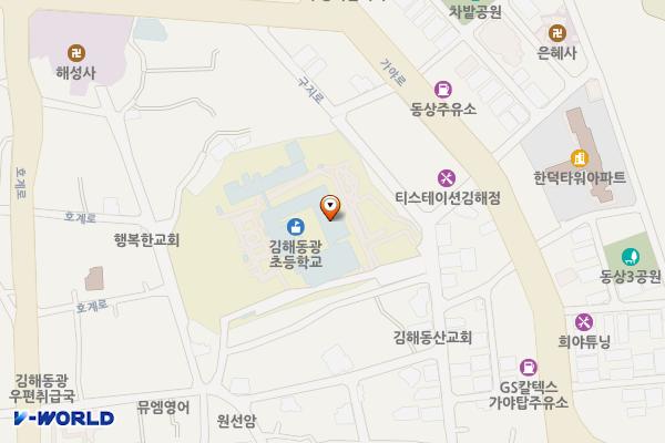 김해 동광초등학교 위치 지도 — 경상남도 김해시 호계로500번길 15-15