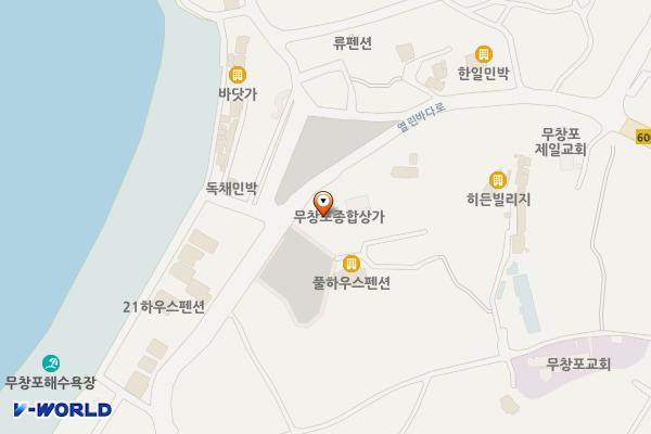 무창포해수욕장 제2주차장 위치 지도 — 충청남도 보령시 웅천읍 열린바다로 271