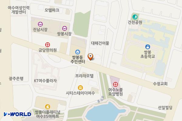 여수 쌍봉신협 위치 지도 — 전남광주통합특별시 여수시 흥국로 29 (학동)