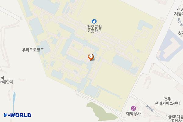 전주공업고등학교 위치 지도 — 전북특별자치도 전주시 덕진구 여산로 101 (여의동, 전주공업고등학교)