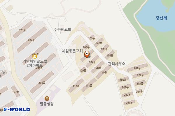 익산 팔봉이지움더테라스(아마노)N 위치 지도 — 전북특별자치도 익산시 무왕로36길 13