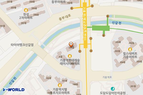 기흥역롯데캐슬레이시티오피스텔 위치 지도 — 경기도 용인시 기흥구 기흥역로 9