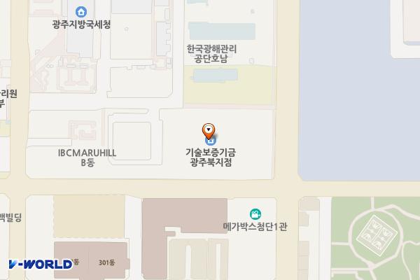 와이어스파크지식산업센터 위치 지도 — 전남광주통합특별시 북구 첨단과기로208번길 43-22