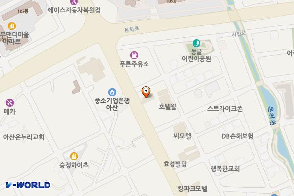 저스트스테이호텔아산시청점 위치 지도 — 충청남도 아산시 아산로 74