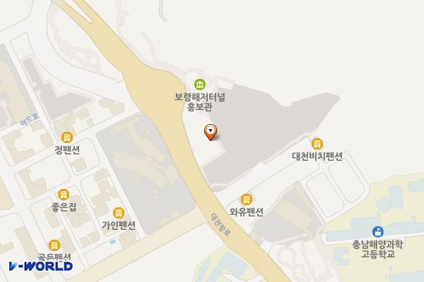 대천해수욕장 제4주차장 위치 지도 — 충청남도 보령시 대천항로 258