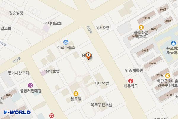 넘버25호텔 목포상동점 위치 지도 — 전남광주통합특별시 목포시 비파로124번길 16-2