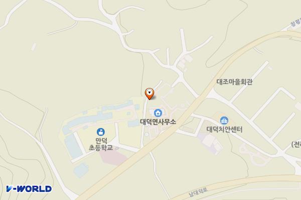 대덕면 행복마을센터 위치 지도 — 전남광주통합특별시 담양군 대덕면 대조동2길 5