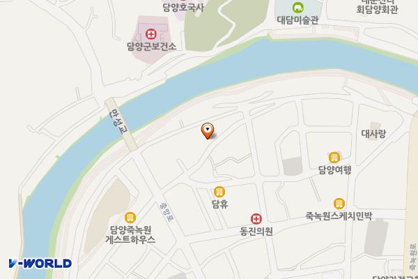 국수거리 인근 공영주차장 위치 지도 — 전남광주통합특별시 담양군 담양읍 객사3길 11