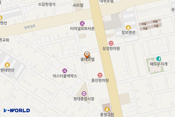 올레무인텔 위치 지도 — 경상북도 포항시 남구 중앙로157번길 5